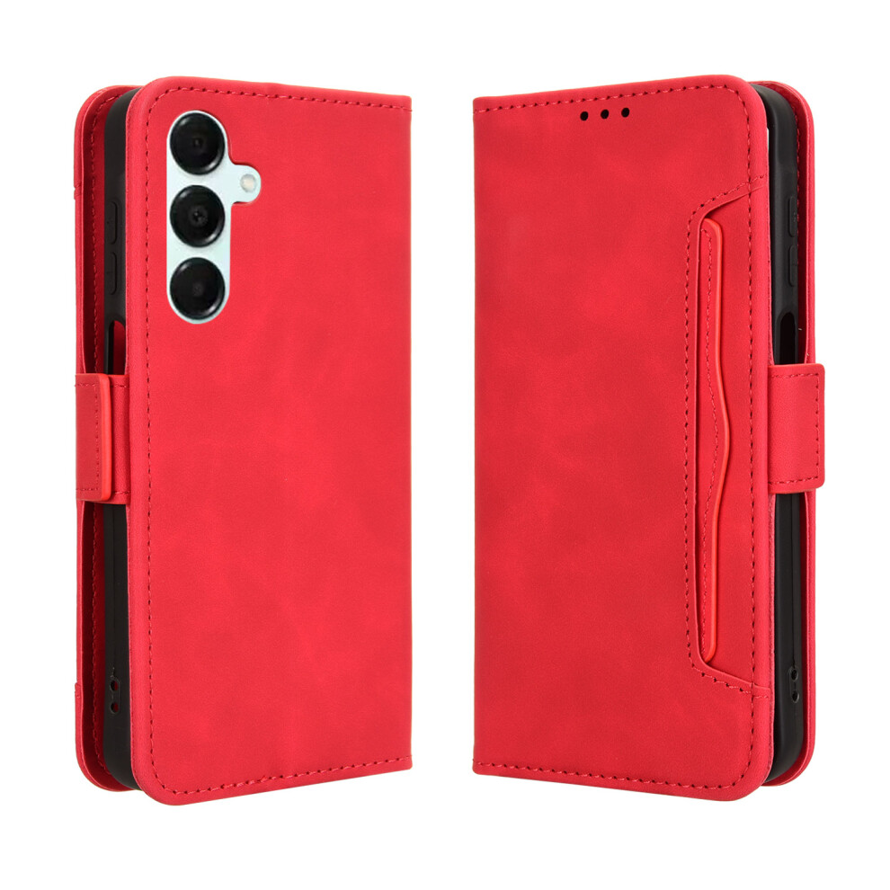 (Red) For Samsung Galaxy A16 5G / A16 4G / A26 5G / A17 5G / A17 4G Leather Case Phone Wallet Cover With Multiple Card Slots Red 6914298555989