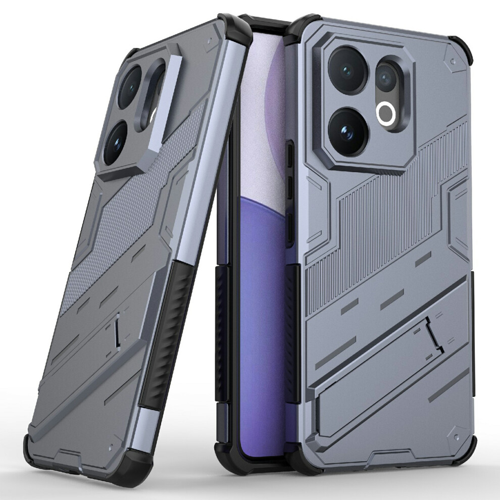 (Grey) For Vivo V60 5G Case Pc + Tpu Shockproof Phone Cover With Kickstand Grey 6914297977072