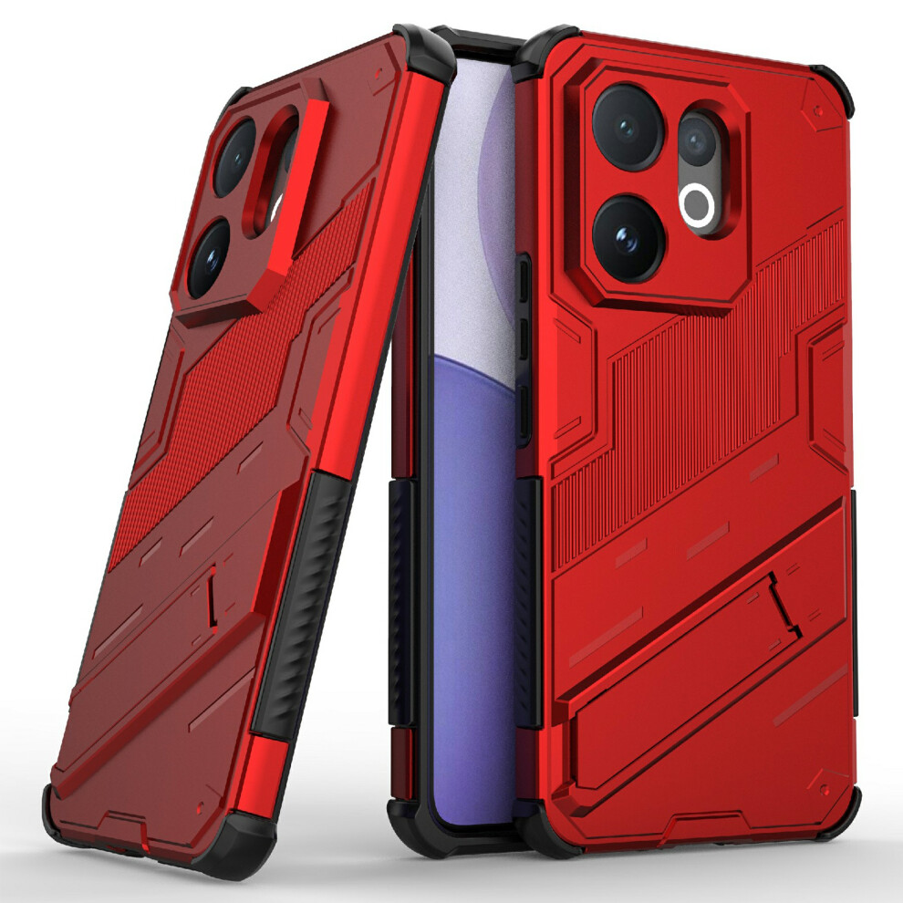 (Red) For Vivo V60 5G Case Pc + Tpu Shockproof Phone Cover With Kickstand Red 6914295883825