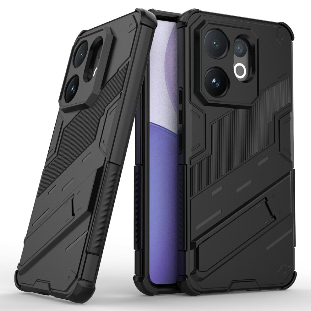 (Black) For Vivo V60 5G Case Pc + Tpu Shockproof Phone Cover With Kickstand Black 6914295842778