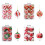 Christmas tree balls glitter gold white red 6 cm 3