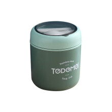 Stainless Steel Food Thermos with Spoon Green 1L
