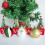 Christmas tree balls glitter gold white red 6 cm 6