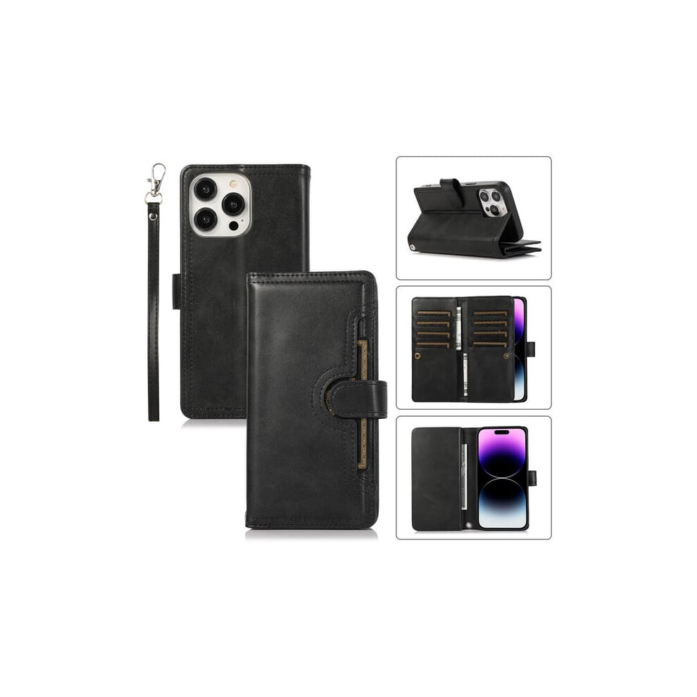 Wallet Case For Iphone 16 Pro Multi-Slot Black 962125238792