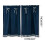 Navy Blue Checkered Bowknot Tier Curtains with Rod Pocket 3