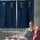 Navy Blue Checkered Bowknot Tier Curtains with Rod Pocket 5