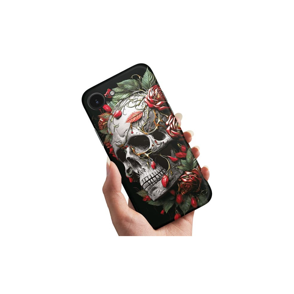 Iphone 16E Compatible Phone Case Skull Roses 962125238303