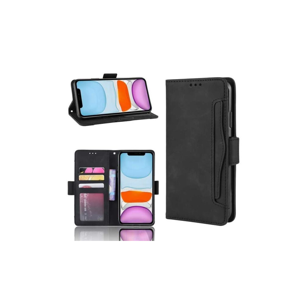 Iphone 15 Pro Max Wallet Case Pu Leather 6-Compartment Black 962125229028