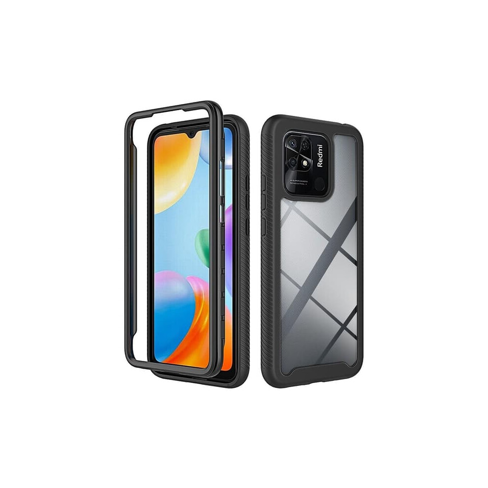 Skalo Xiaomi Redmi 10C Shockproof Clear Hybrid Case Black 962125228533
