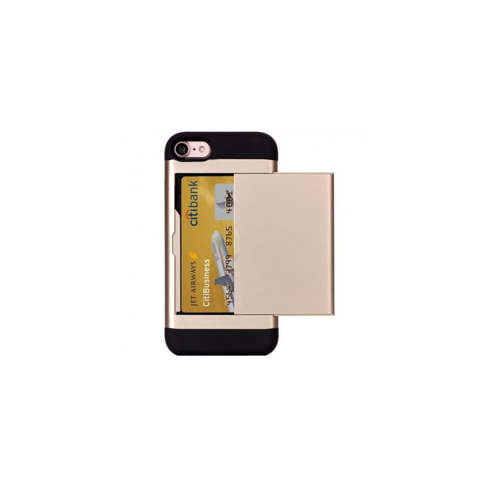 Iphone 7/8/Se Case With Card Slot And Shockproof Finish Gold 962125228892
