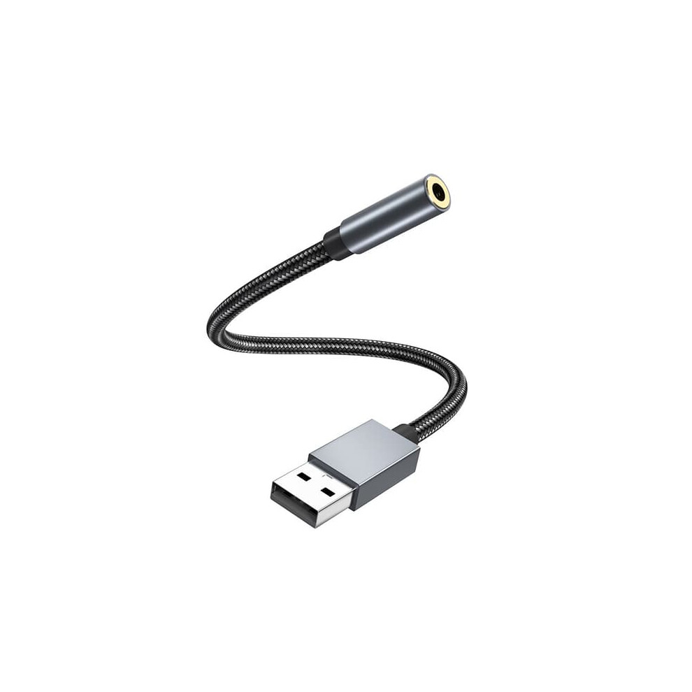 Usb To 3.5 Mm Audio Adapter Grey 962125247817