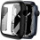 Compatível com Apple Watch de 7/8 polegadas e 45 mm. Capa com protetor de tela de vidro temperado - Preto transparente. 1