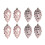 Glitter Pinecone Ornaments Orange 3.5 Inch 6PCS 6