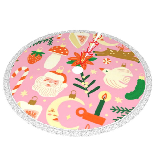 Christmas Tree Skirt 48 Inch Rustic Holiday Decor 1