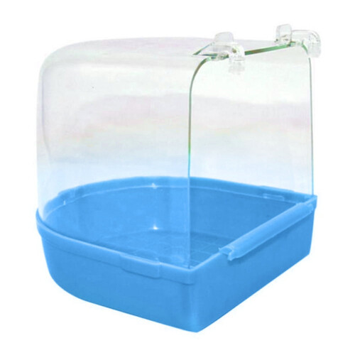 Walbest transparent bird bath box for small birds, 1 piece 1
