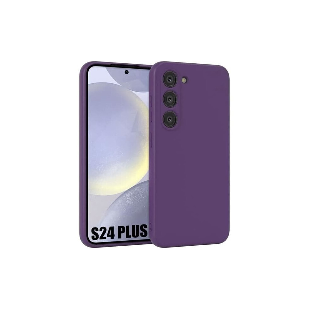 Samsung Galaxy S24 Plus Silicone Case Ultra Slim Dark Purple 962125233674