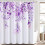 Perdea de duș cu eucalipt violet, model botanic modern, 72x72 5