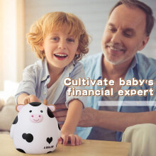 Spaarvarken, Schattige Koe-Spaarbank voor Jongens en Meisjes, Onbreekbare Muntenbank voor Kinderen, Beste Verjaardag voor Kinderen, Wit
