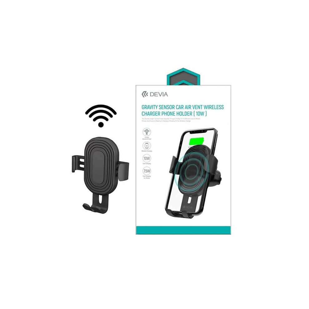 Qi Wireless Car Vent Mount 10W Black 962125244014