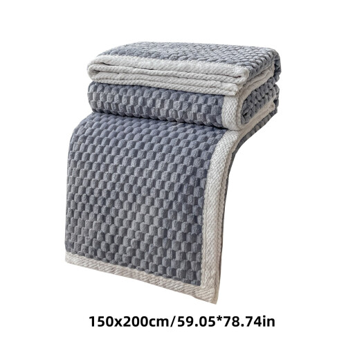 Fleece-Wohndecke, weich und warm, doppelseitig, einfarbig 2