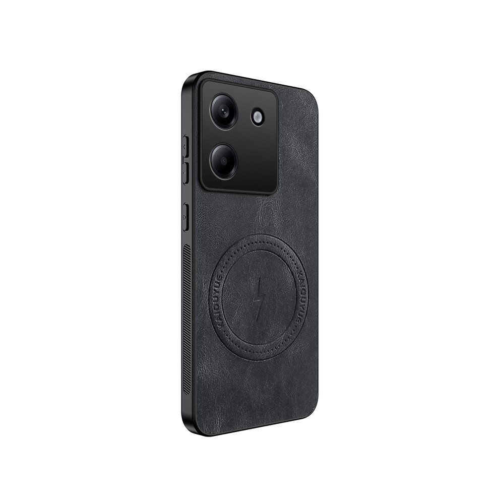 (Black) Wanlonfeng For Xiaomi Poco M7 Pro 5G Magnetic Case Sd1 Series Nappa Texture Pc Tpu Phone Cover Black 6914296040210