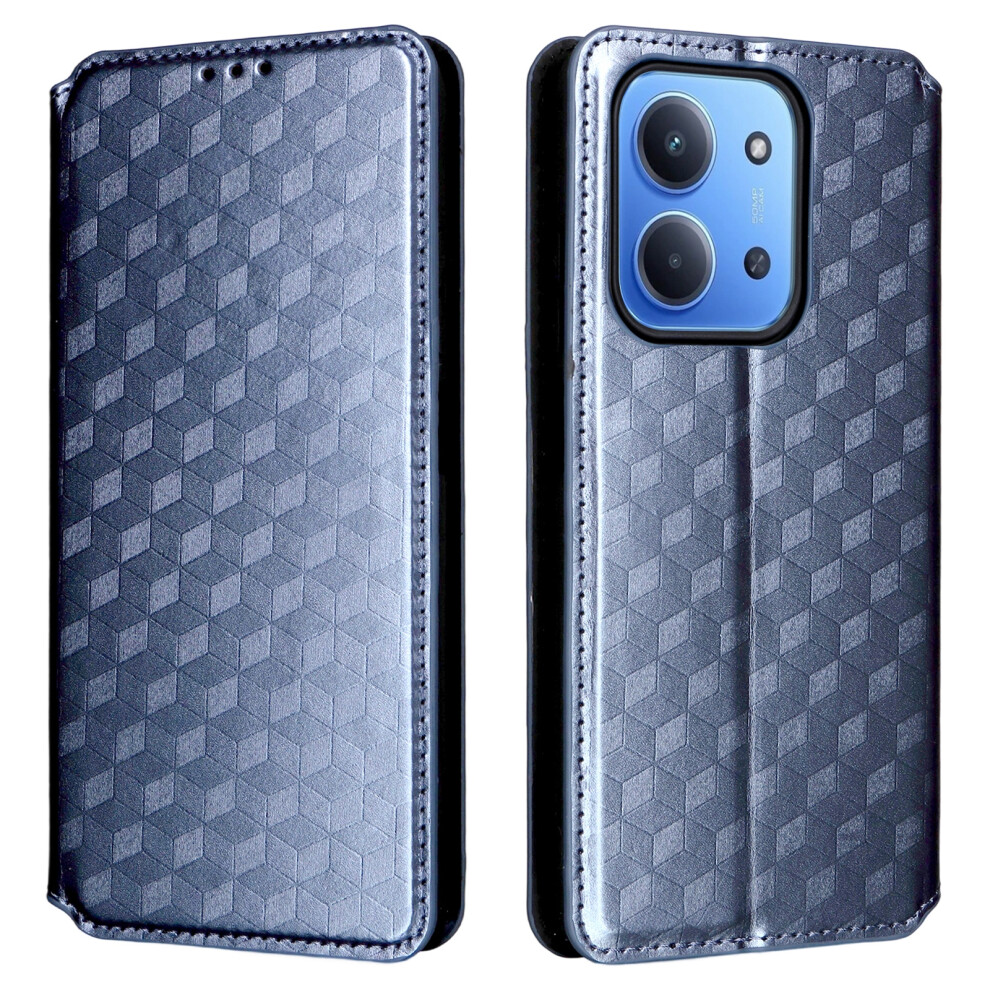 (Blue) Leather Case For Xiaomi Redmi 15C 4G (Eu) (173Mm) / 15C 5G (Eu) (173Mm) / Poco C85 4G (173Mm) Wallet Rhombus Imprinted Phone Cover Blue 6914296261639
