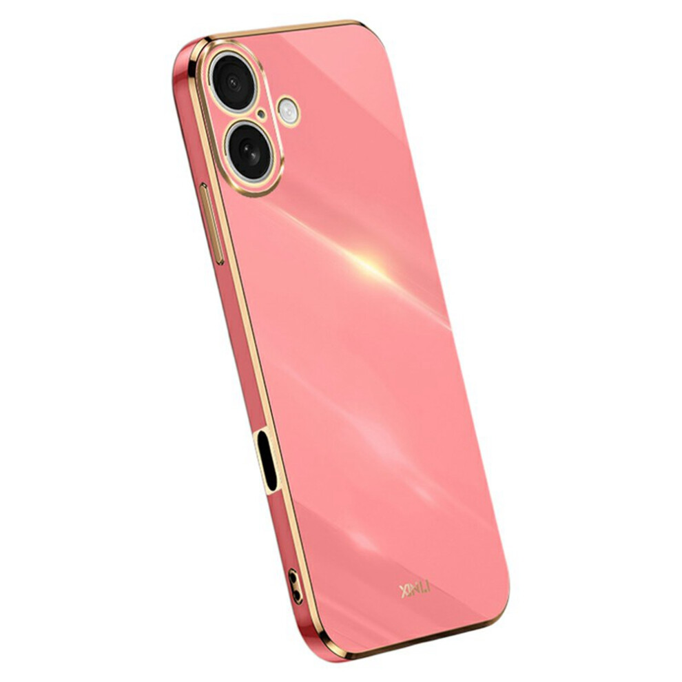 (Red) Xinli For Iphone 17 Case Tpu Phone Cover With Electroplating Frame Red 6914299662686