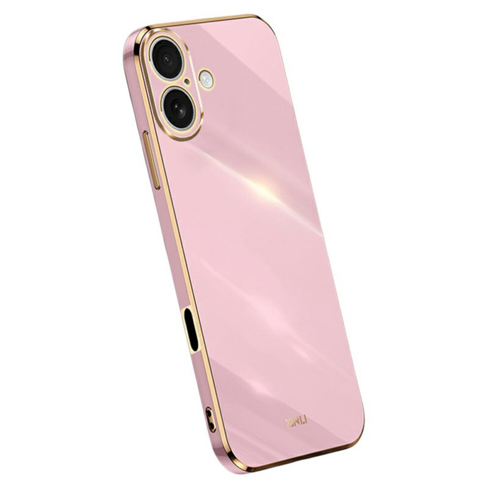 (Purple) Xinli For Iphone 17 Case Tpu Phone Cover With Electroplating Frame Purple 6914297502946