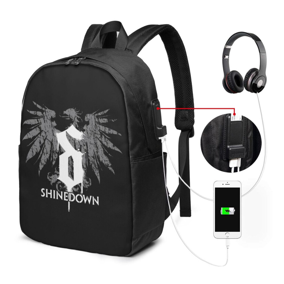 Shinedown Travel Laptop Backpack Water Resistant With Usb 900881732123