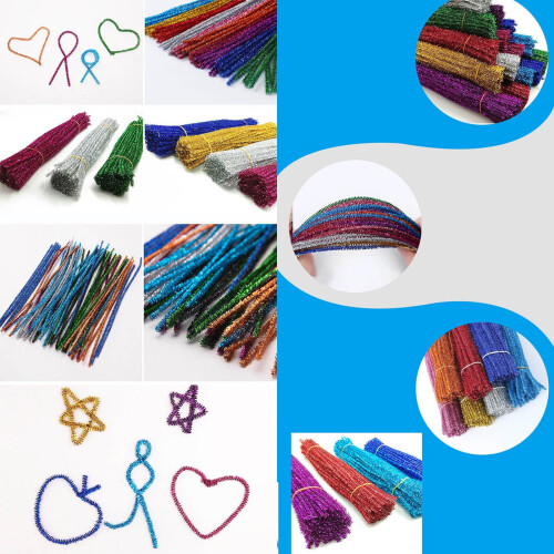 Σετ κρέμασματος Miayilima Arts DIY Cleaners 100 τεμάχια Διακόσμηση Σωλήνας Στέλεχος Χρώμα για 2