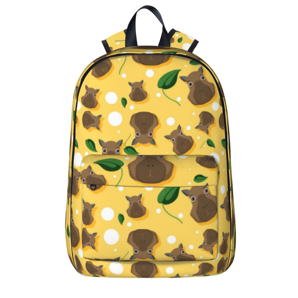 Capybara Leaf Pattern Laptop Backpack 20L 900881733175
