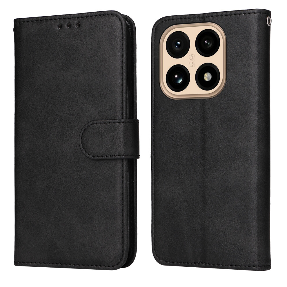 (Black) For Xiaomi 15T Case Wallet Pu Leather Folio Flip Phone Cover Black 6914292223013