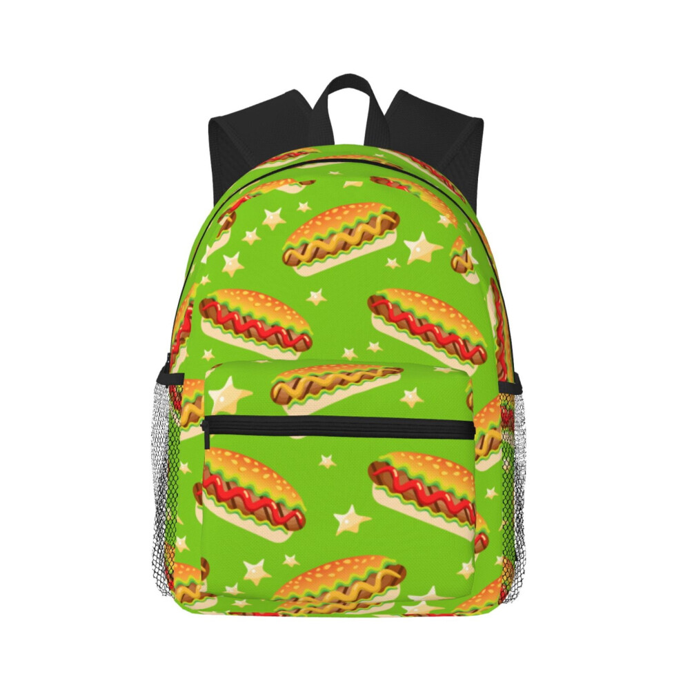 Hot Dog Pattern Laptop Backpack 20L Unisex 900881733489