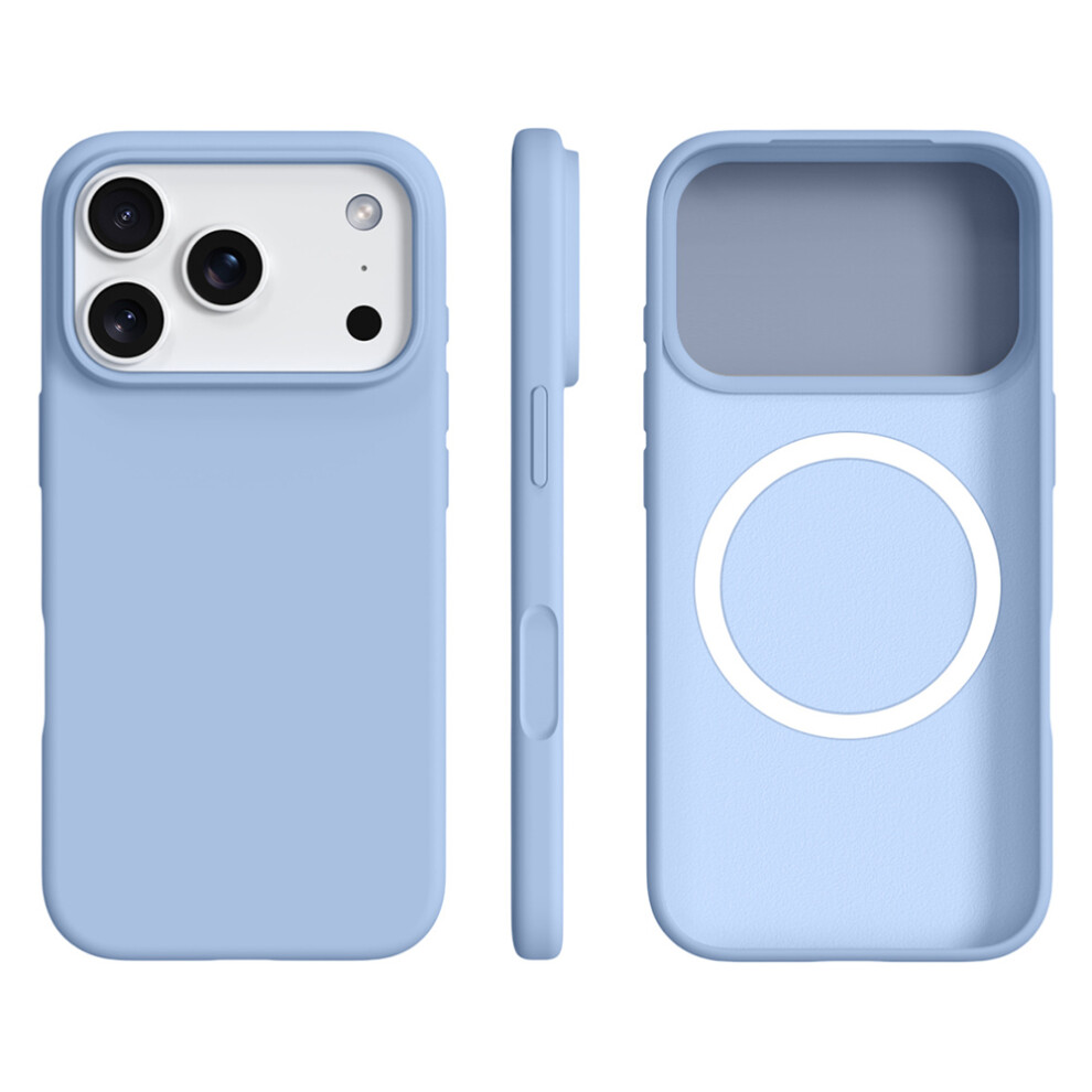 (Haze ) For Iphone 17 Pro Max Case Compatible With Magsafe Ultra Thin Liquid Silicone + Pc Phone Cover Blue 6914290129294