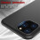 Ag luí le iPhone15Pro Max - Clúdach Dubh Neamhlonrach 2