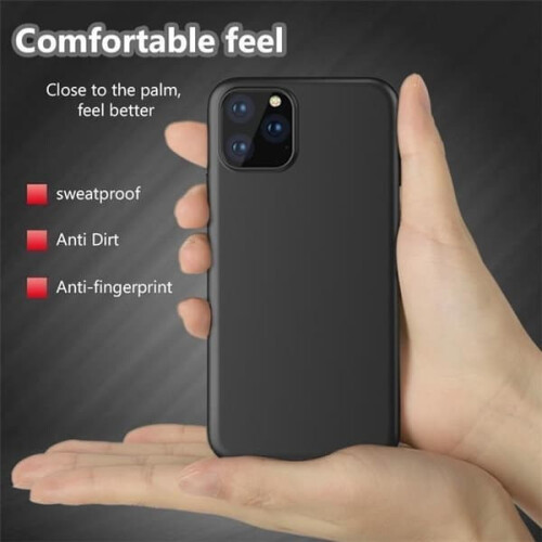 Ag luí le iPhone15Pro Max - Clúdach Dubh Neamhlonrach 2