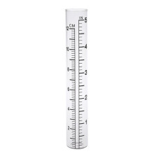 Clear Capacity Glass Rain Gauge Tube 2 pcs