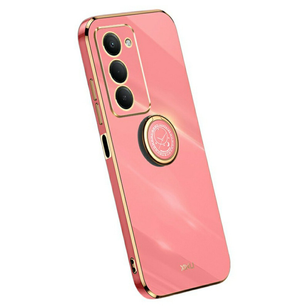(Red) Xinli For Xiaomi Mi 15 4G (Eu) (171Mm) Case Ring Kickstand Electroplating Tpu Phone Cover Red 6914291986148