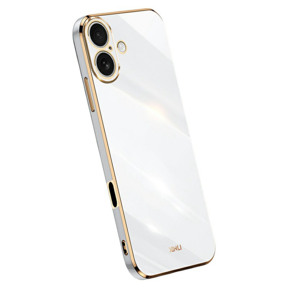 (White) Xinli For Iphone 17 Case Tpu Phone Cover With Electroplating Frame White 6914294177482