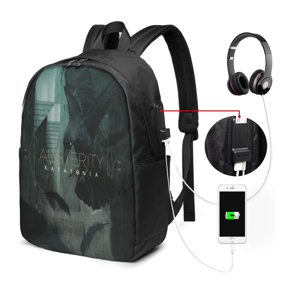 Katatonia Travel Laptop Backpack Water Resistant 15.6 Inch 900881748407