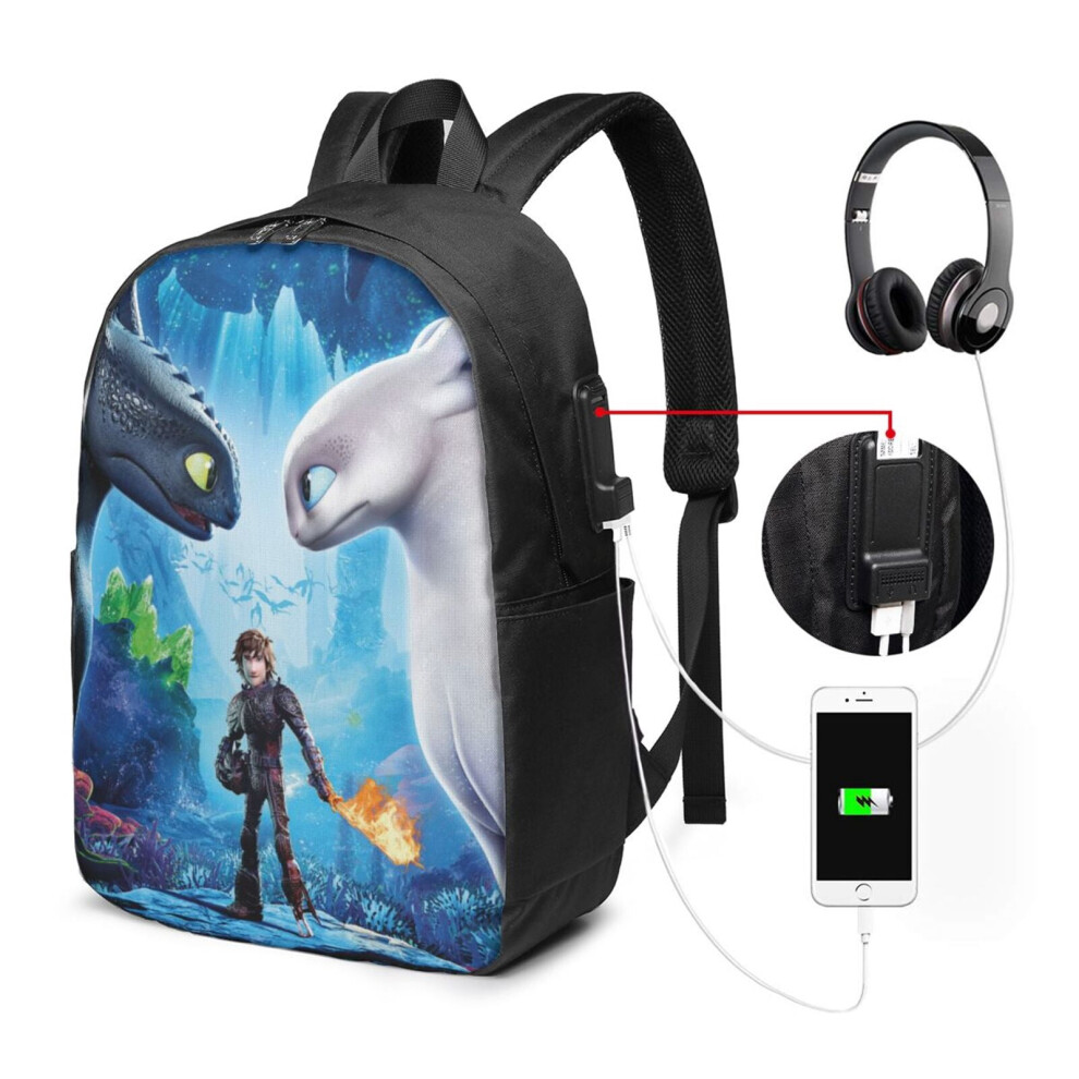 Dragon Travel Laptop Backpack Water-Resistant With Usb 900881748490