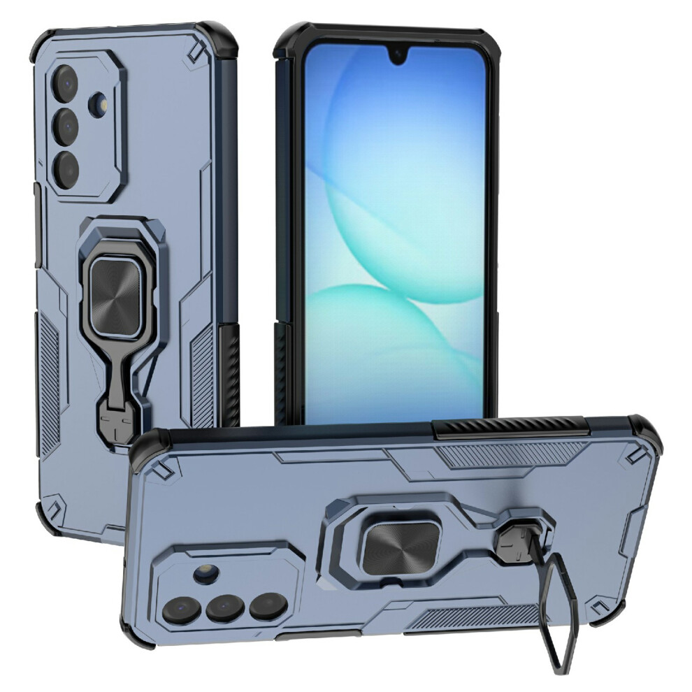 (Navy ) For Samsung Galaxy A17 5G / A17 4G Case Rotatable Ring Kickstand Pc + Tpu Shockproof Phone Cover Blue 6914298086599