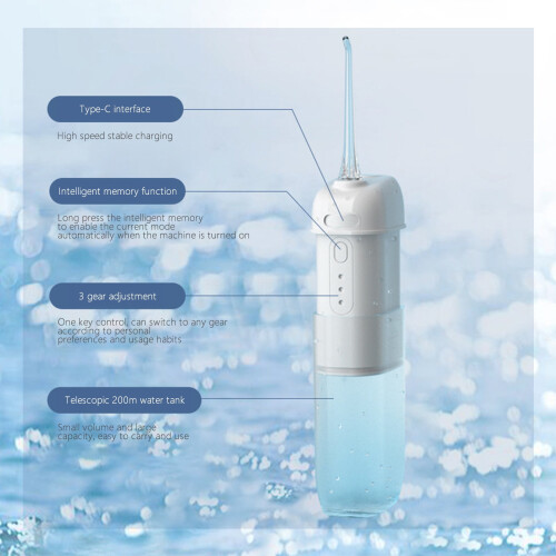 Mini wireless water flosser IPX7 3 modes portable 2