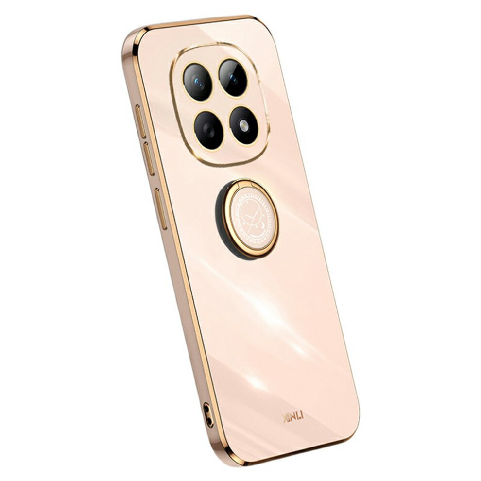 (Pink) Xinli For Xiaomi Poco M8 5G / Redmi Note 15 5G (Global) Case Ring Kickstand Electroplating Tpu Phone Cover Pink 6914290478866