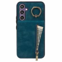 Funda para móvil Galaxy S24 con soporte y tarjetero - Azul