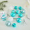 Blue shatterproof Christmas ornaments set 13 pcs 5