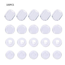Silicone Clip-on Earring Pads 100 pcs 4 Sizes