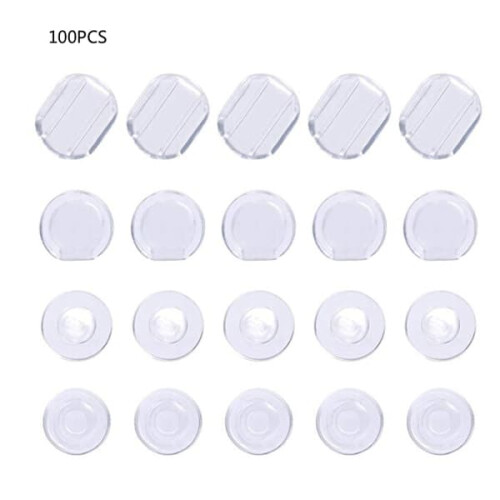 Silicone Clip-on Earring Pads 100 pcs 4 Sizes