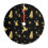 Kerstboomrok zwart goud pluche 76 cm 1