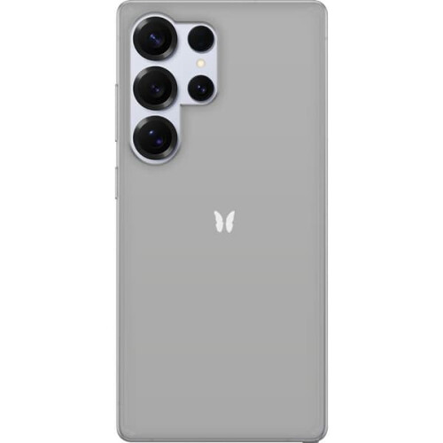 Samsung Galaxy S25 Ultra transparent case butterfly grey